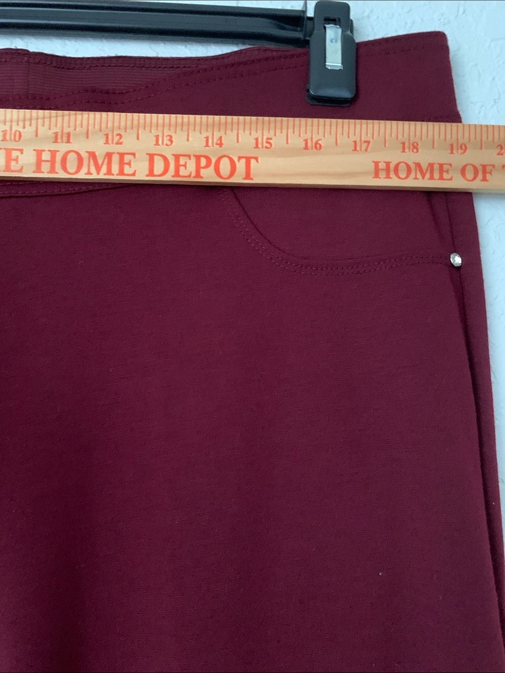Rebecca Malone Women's Pull-On Straight Leg Pants in Burgundy Size XL - Picture 3 of 8